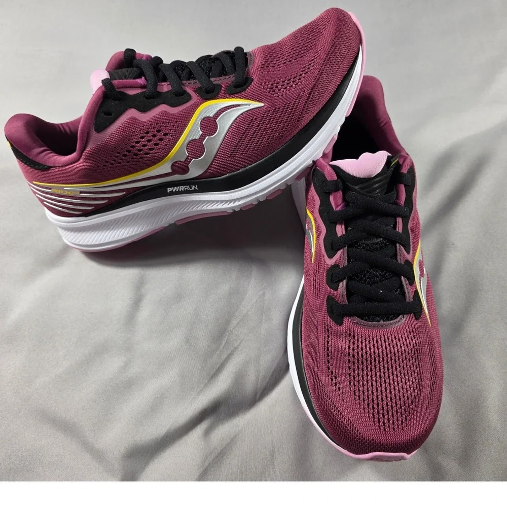 Saucony Ride 14 Running Shoes Women 8.5 Violet Quartz Vizigold S10650-18 NEW
